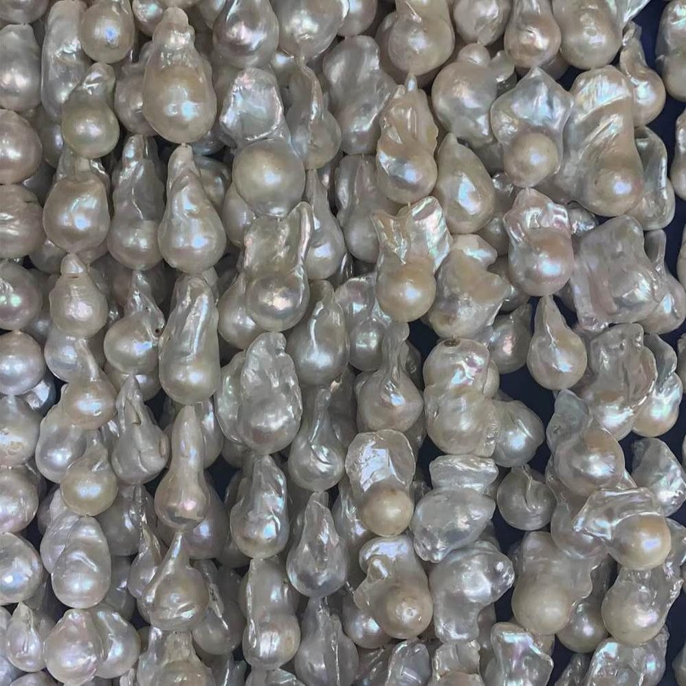 Baroque pearl strand loose pearls fireball pearl for making jewelry 1